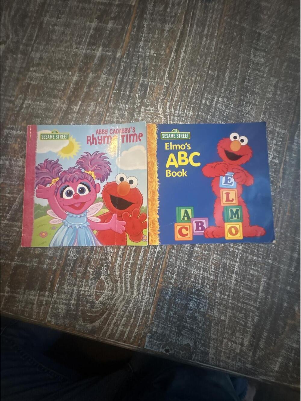 Sesame Street Abby Cadabby's Rhyme Time & Elmo's ABC Book Lot of 2 kids